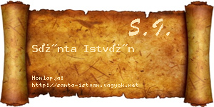Sánta István névjegykártya