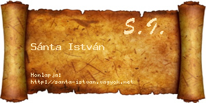 Sánta István névjegykártya