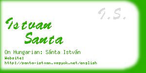 istvan santa business card
